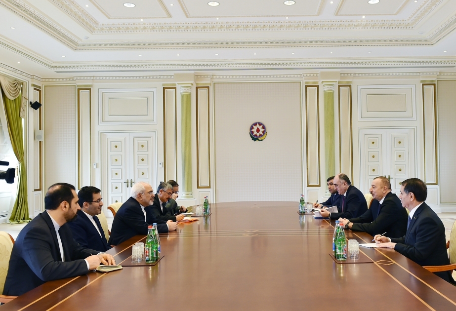 الرئيس الهام علييف يلتقي الوفد تحت قيادة وزير الخارجية الإيراني