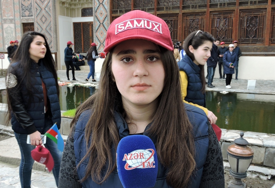 Samux məktəblisi: Ölkəmizin məşhur tarixi abidələri ilə tanış olduğuma görə çox sevinirəm