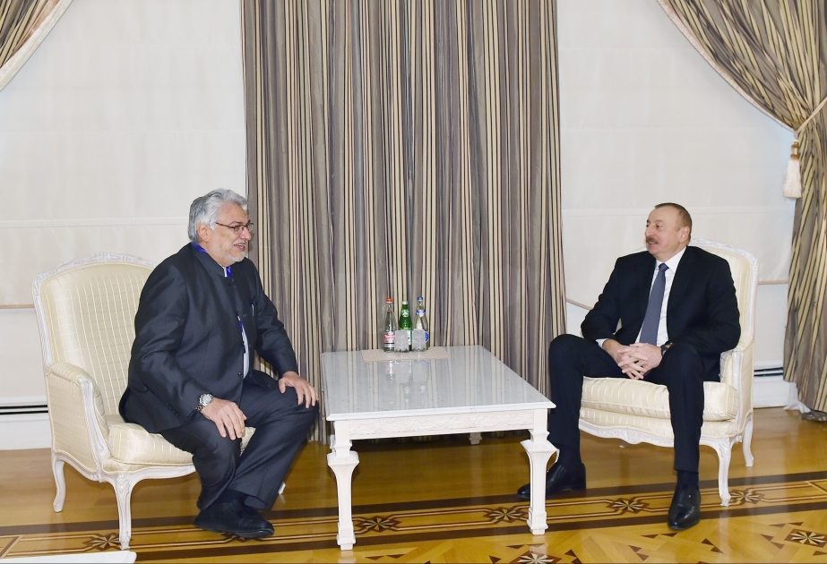 伊利哈姆·阿利耶夫总统接见巴拉圭参议院议长