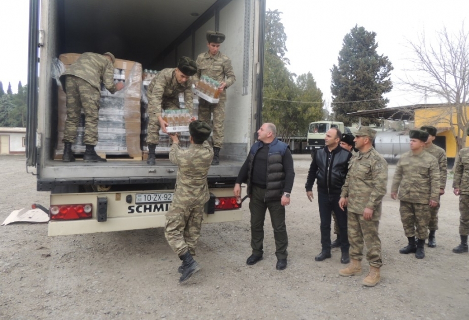 Ön cəbhədəki əsgərlərə Novruz sovqatı