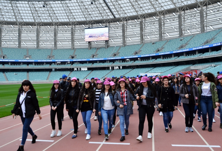 Tur-aksiyanın naxçıvanlı iştirakçıları Bakı Olimpiya Stadionunda olublar