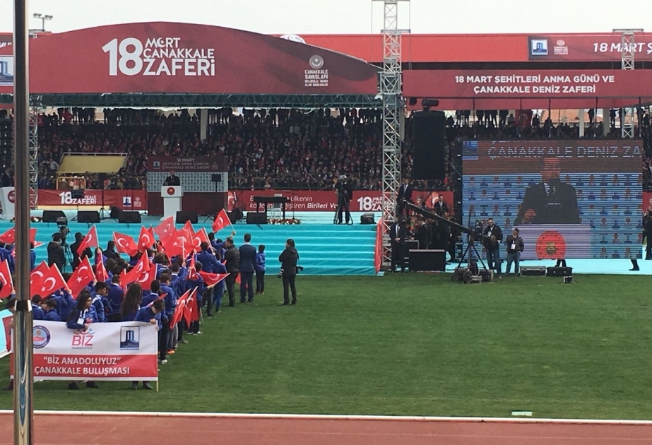 Türkiyədə Çanaqqala zəfərinin 103-cü ildönümü münasibətilə rəsmi mərasim keçirilib