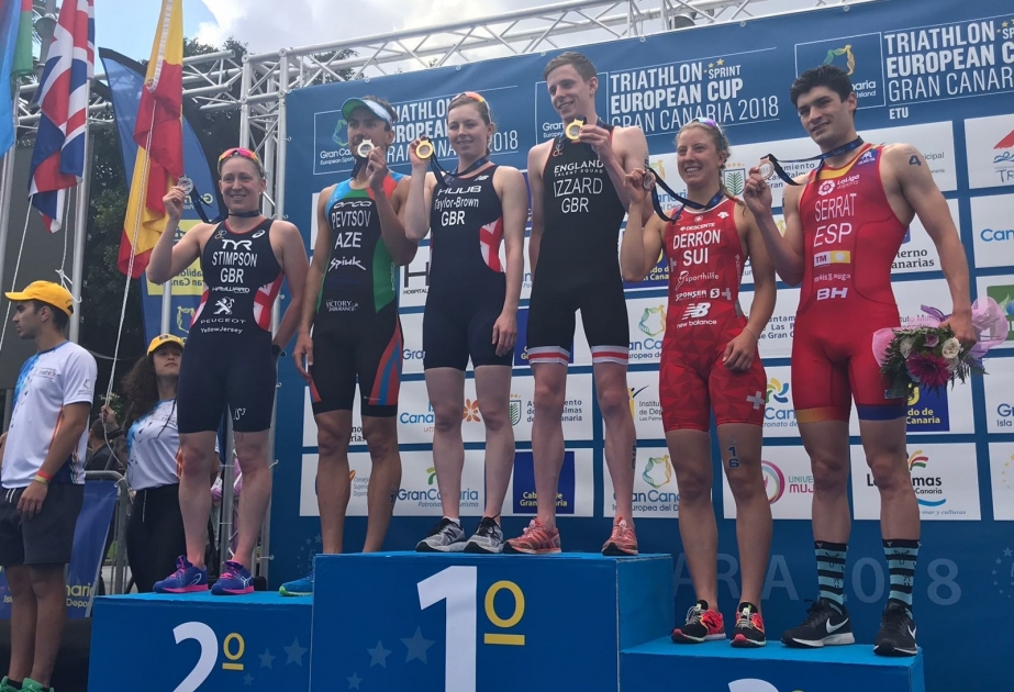Azərbaycan triatlonçusu Avropa kuboku yarışlarının gümüş medalını qazanıb