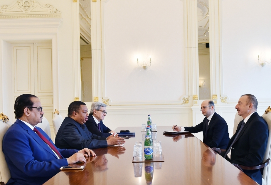 Aserbaidschans Präsident Ilham Aliyev empfängt Opec-Generalsekretär VIDEO