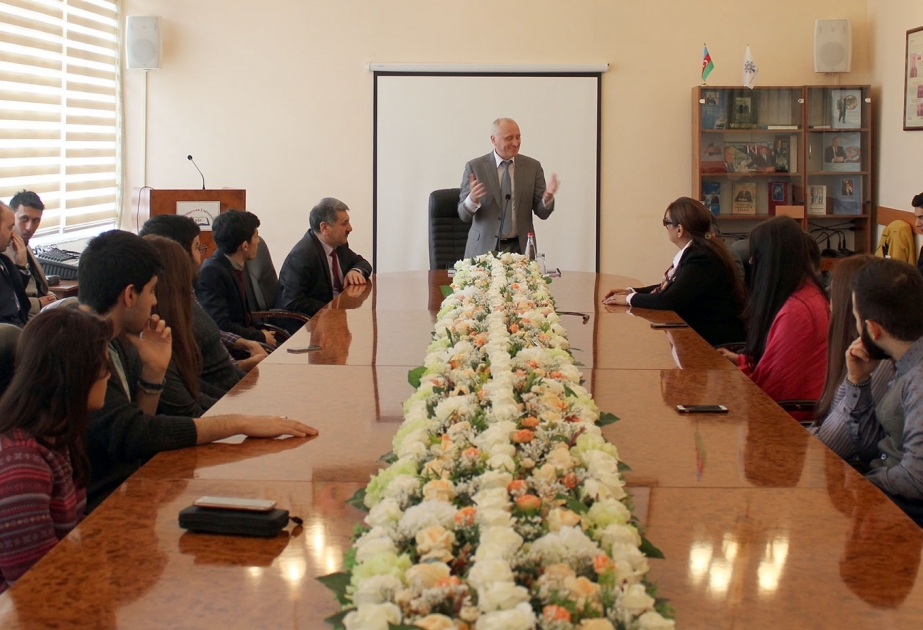 Rusiyanın görkəmli dövlət xadimi Bakı Slavyan Universitetinin tələbələrinə mühazirə oxuyub