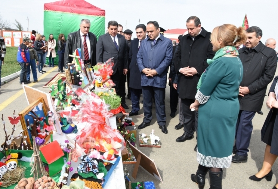 Ağstafada Novruz tonqalı qalanıb