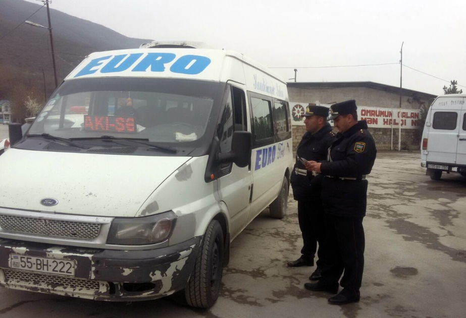 Şəki Dövlət Yol Polisi Bölməsi sərnişindaşıma ilə əlaqədar reydlər keçirir