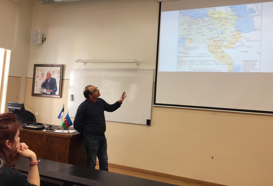 Estoniyanın Tartu Universitetində “Azərbaycan Xalq Cümhuriyyəti-100” mövzusunda mühazirə dinlənilib