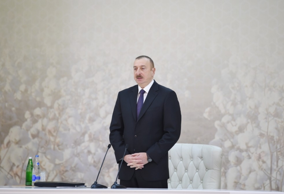 Prezident İlham Əliyev: Qısa müddət ərzində pambıqçılığın sürətli inkişafına nail ola bilmişik