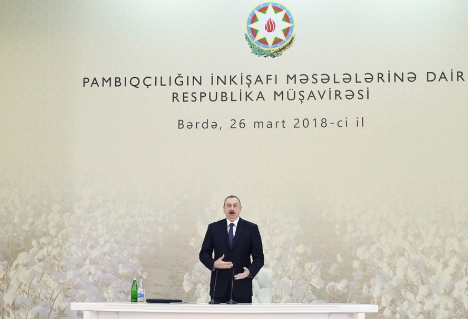 Azərbaycan Prezidenti: Son illərdə biz ərzaq təhlükəsizliyi məsələləri ilə bağlı çox böyük nailiyyətlərə imza atmışıq