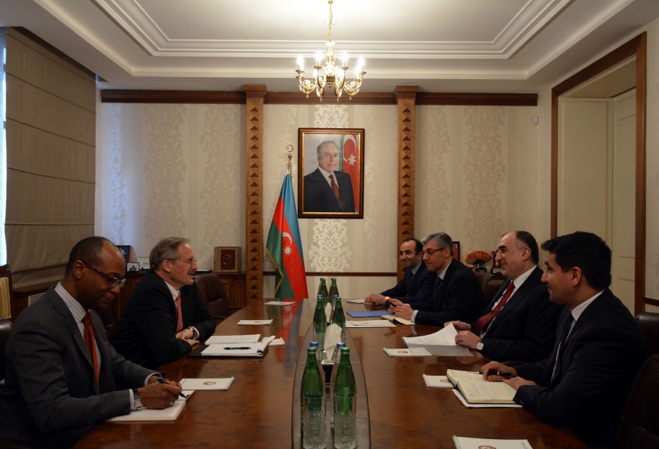 Azerbaijani FM meets outgoing US ambassador