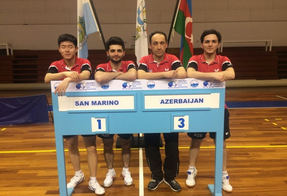 Azerbaijani table tennis players beat San Marino at ITTF European Championships Team Qualification
