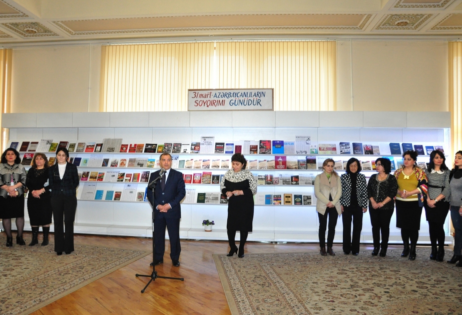 Milli Kitabxanada 31 mart – Azərbaycanlıların Soyqırımı Gününə həsr olunmuş kitab sərgisi açılıb