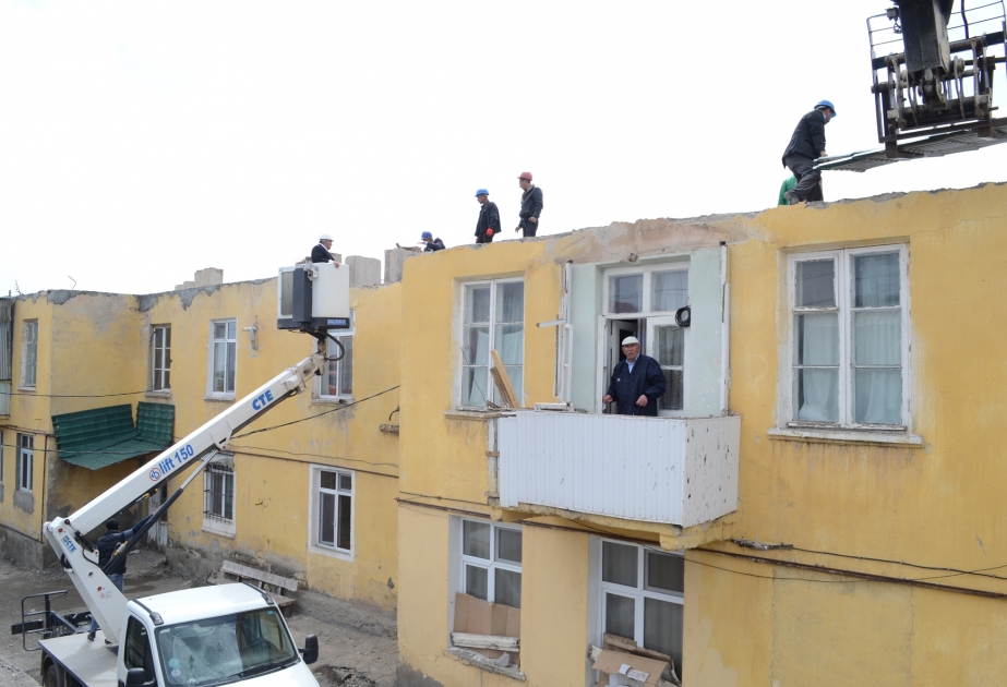 Daşkəsəndə baş vermiş təbii fəlakətin nəticələri aradan qaldırılır