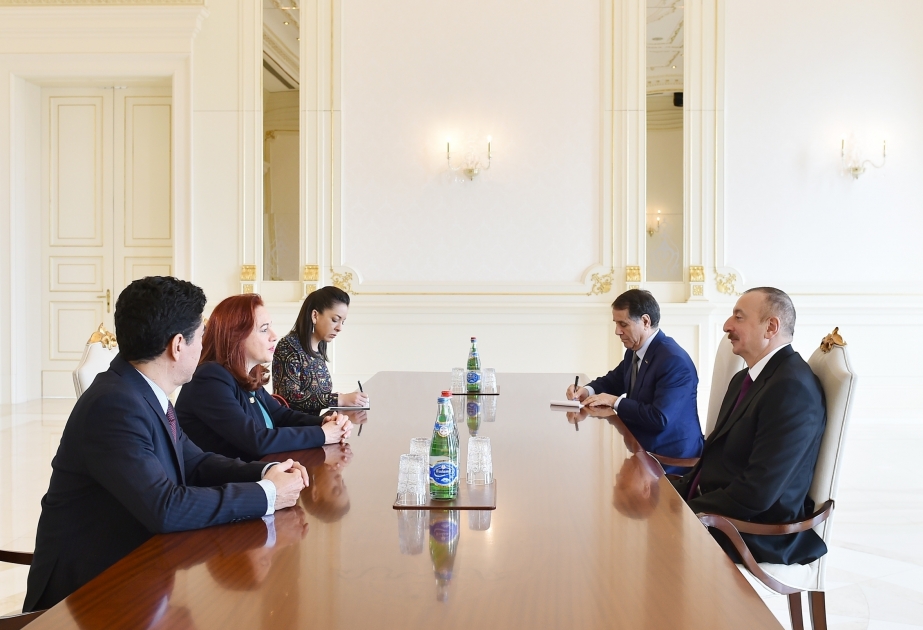 Entretien du président Ilham Aliyev avec la ministre des Relations extérieures de l’Equateur VIDEO