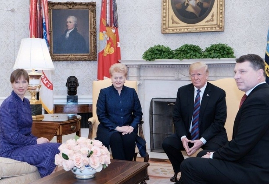 Donald Tramp Baltik dövlətlərinin liderləri ilə görüşüb