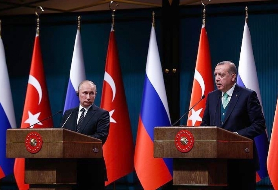 Президенты Реджеп Тайип Эрдоган и Владимир Путин провели совместную пресс-конференцию