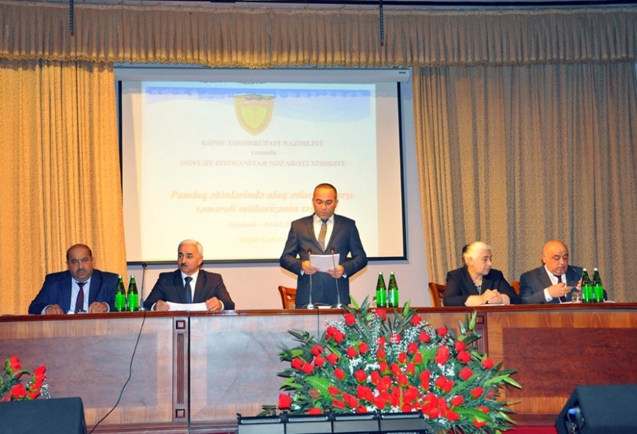 Regional müşavirədə pambıqçılıq sahələrində zərərvericilərlə mübarizənin səmərəliliyinin artırılması yolları müzakirə edilib