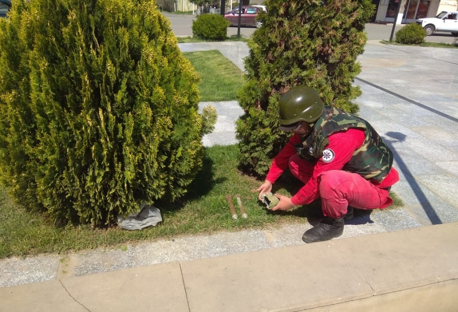 Qazaxda avtovağzal ərazisində dörd partlamamış hərbi sursat aşkarlanıb