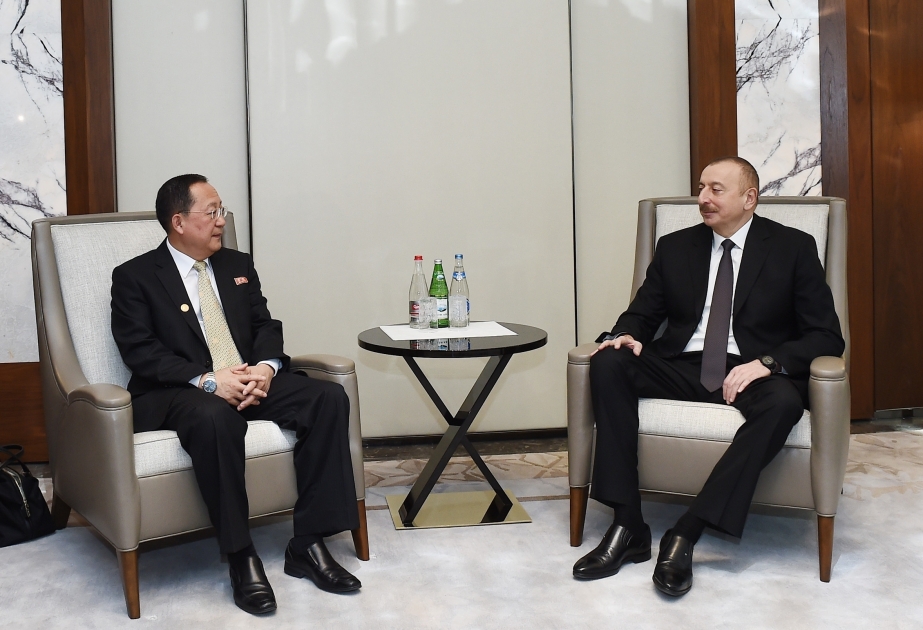President Ilham Aliyev received delegation led by foreign minister of the Democratic People's Republic of Korea VIDEO