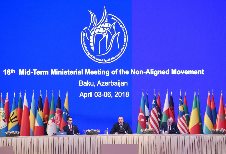 Ministerkonferenz der Bewegung der Blockfreien Staaten in Baku ihre Arbeit begonnen  Präsident Ilham Aliyev nahm an Konferenz teil VIDEO