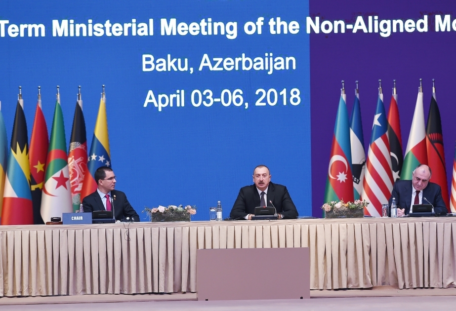 Bakıda Qoşulmama Hərəkatının nazirlər konfransının açılış mərasimi keçirilib Azərbaycan Prezidenti İlham Əliyev konfransın açılışında iştirak edib YENİLƏNİB 3 VİDEO