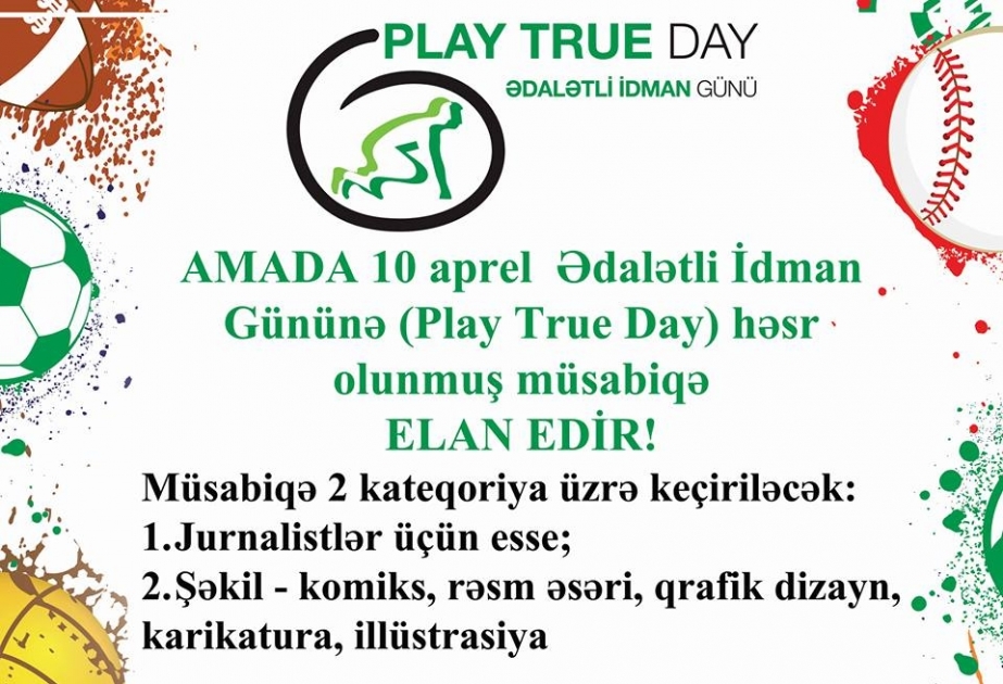 AMADA 10 aprel - Ədalətli İdman Gününə həsr olunmuş müsabiqə elan edib