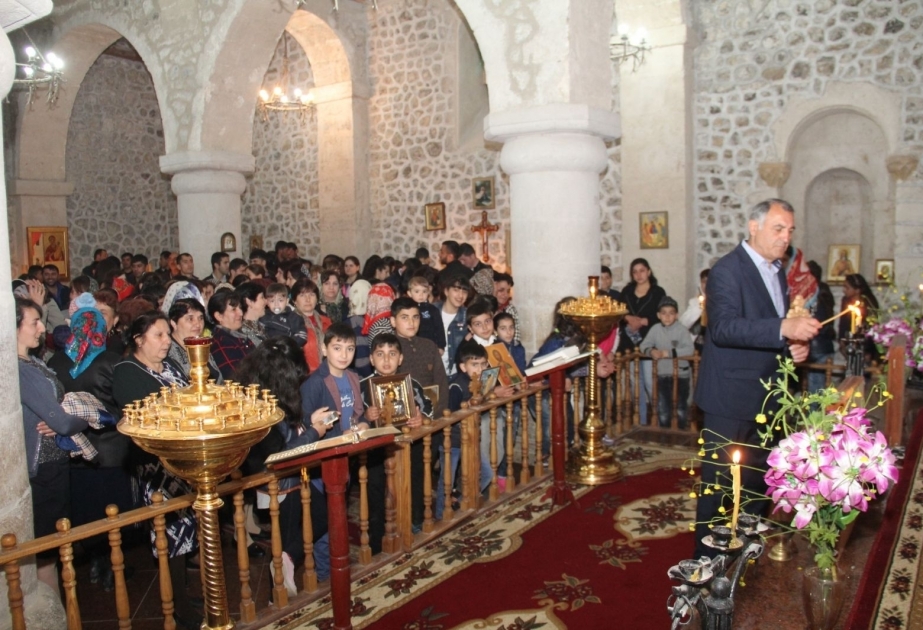 Qəbələnin Nic qəsəbəsində Pasxa bayramı qeyd olunub