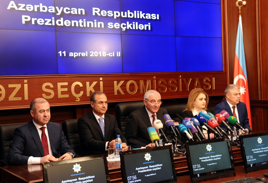 CEC chairman Mazahir Panahov gives press conference