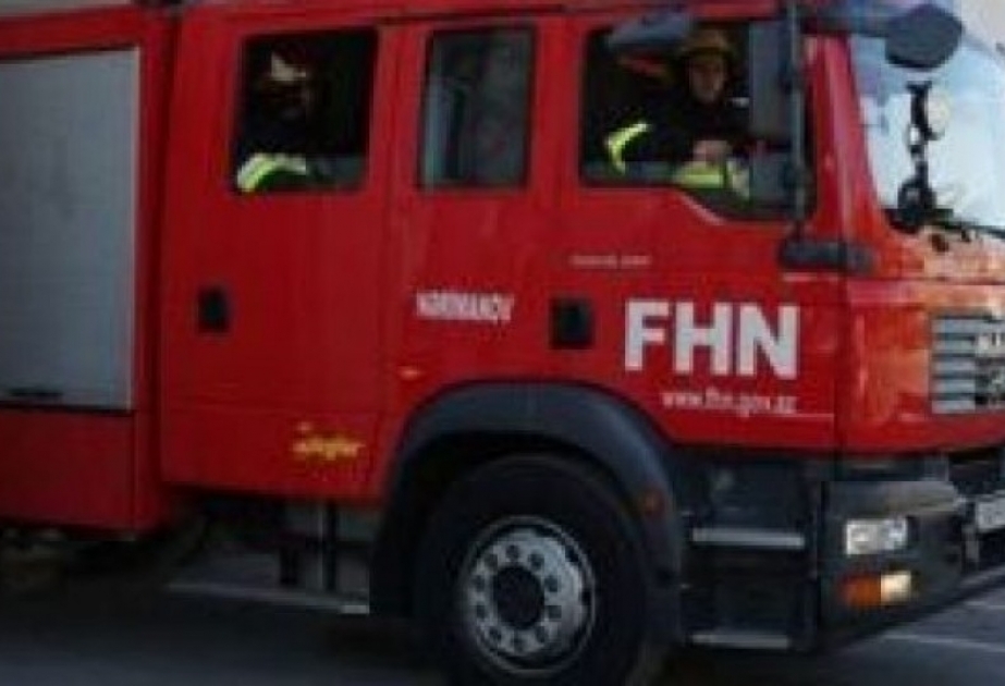 FHN: Binəqədidə tikilməkdə olan binada baş verən yanğın söndürülüb