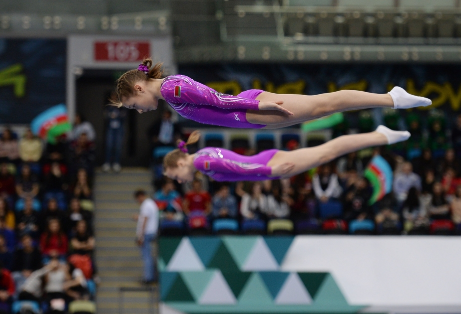 Batut gimnastikası üzrə sinxron cütlüklərimiz mübarizəyə qoşulublar