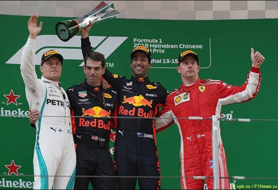 Daniel Rikkardo Formula 1 Çin Qran-Prisinin qalibi olub