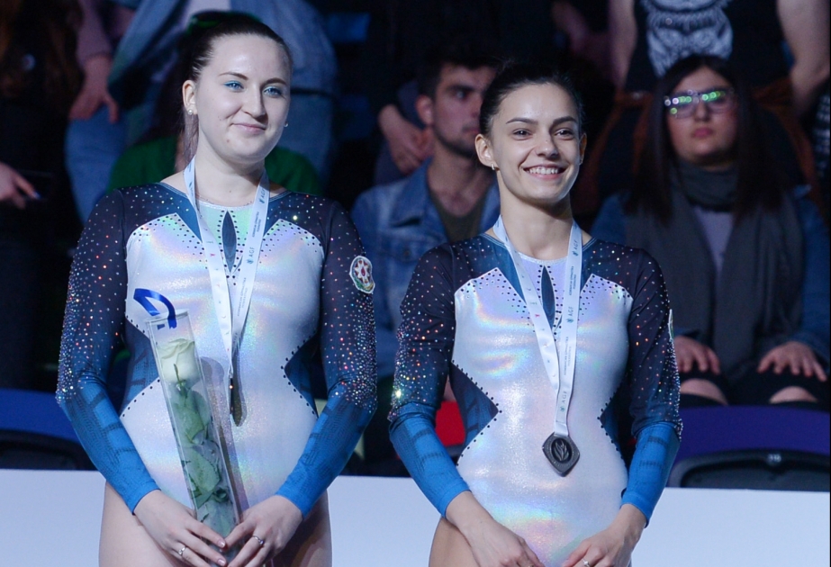 Batut gimnastikası üzrə sinxron cütlüklərdə təmsilçilərimiz gümüş medal qazanıb