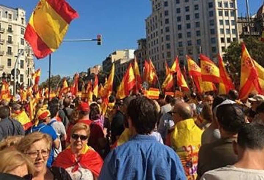 Barselonada təxminən 350 min insan aksiya keçirib