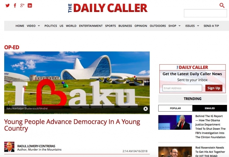 The Daily Caller о президентских выборах:«Молодежь продвигает демократию в молодой стране»