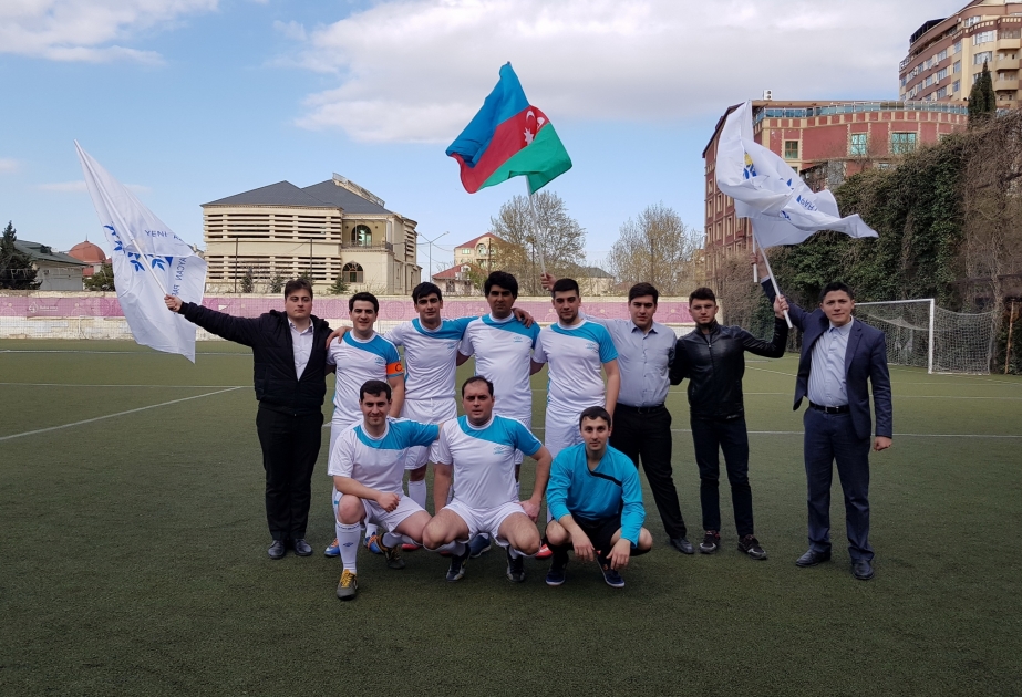 Yeni Azərbaycan Partiyasının komandası “Müəssisələrarası futbol” turnirinə qələbə ilə başlayıb