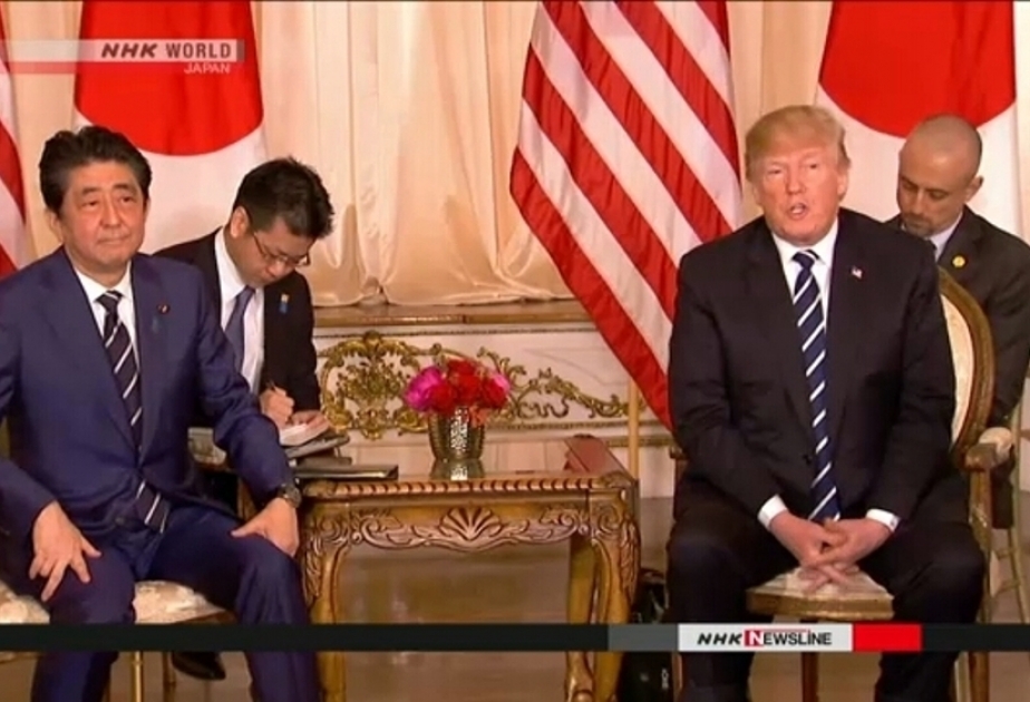 Donald Tramp və Şinzo Abe Şimali Koreya məsələsini müzakirə ediblər