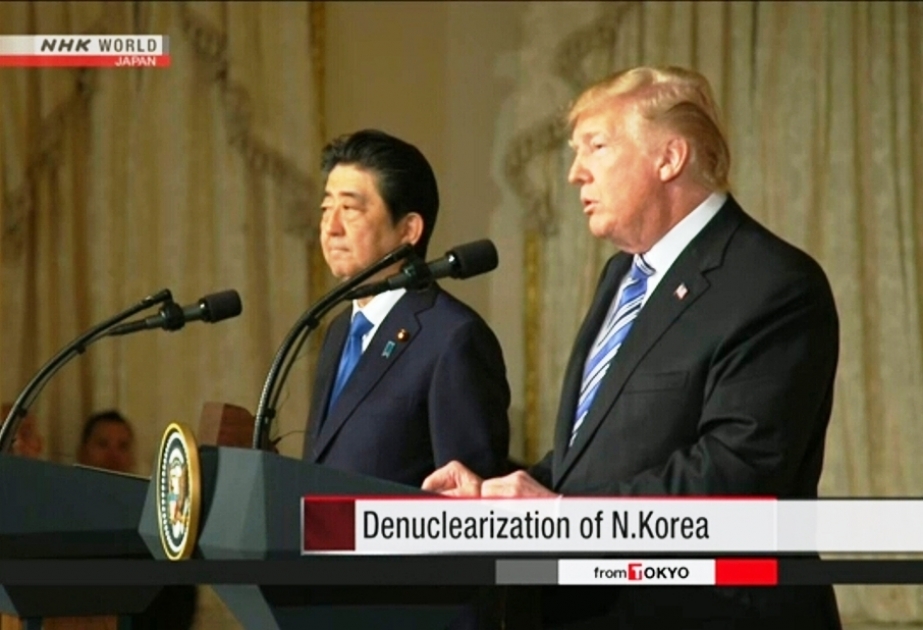 Donald Tramp və Şinzo Abe Şimali Koreyaya qarşı təzyiqləri davam etdirmək barədə razılığa gəliblər