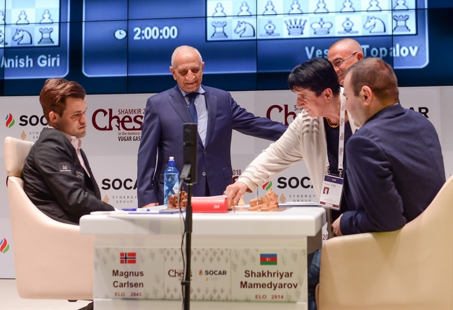 “Shamkir Chess-2018” superturnirinin birinci turunda bütün partiyalar heç-heçə ilə yekunlaşıb