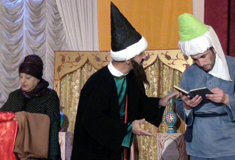 Füzuli Dram Teatrında “Ələddinin sehrli çırağı” tamaşasına ictimai baxış olub