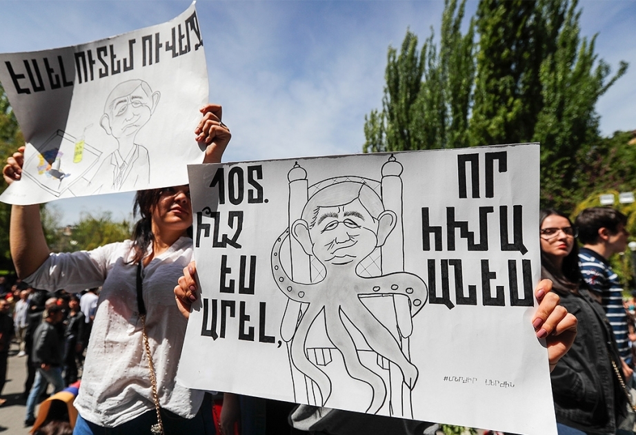 Yerevanda həbs olunan nümayişçilərin sayı 65 nəfərə çatıb