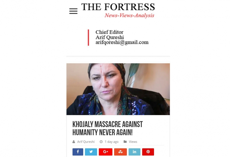 Pakistani media highlights Khojaly genocide