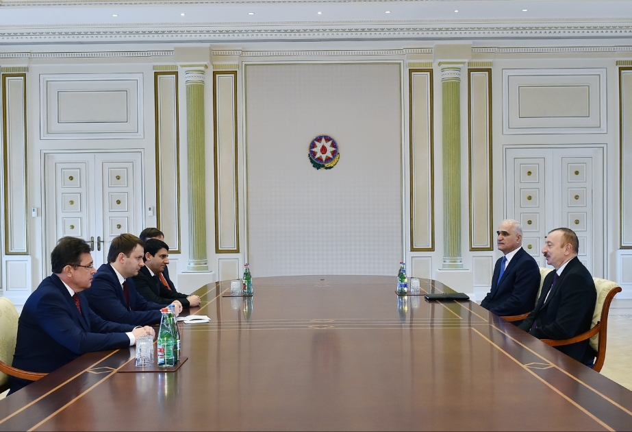 伊利哈姆·阿利耶夫总统接见俄罗斯经济发展部部长