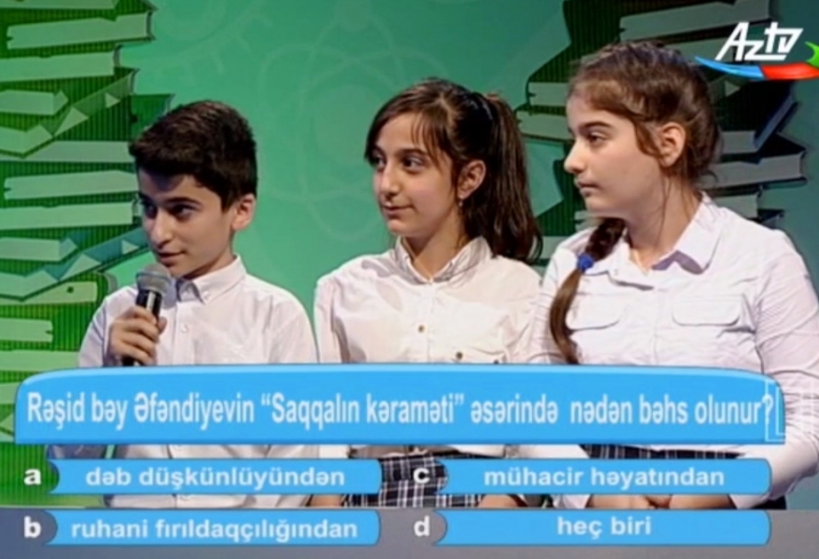 “Hazırcavablar” intellektual teleoyununun növbəti qalibi 76 nömrəli məktəbin komandası olub