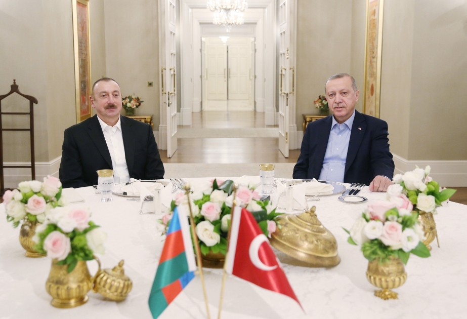 Azerbaijani, Turkish presidents dined together VIDEO