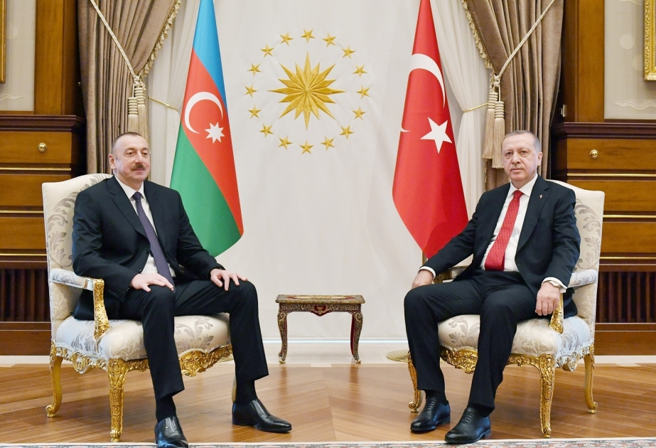 President Ilham Aliyev, Turkish President Recep Tayyip Erdogan held one-on-one meeting VIDEO