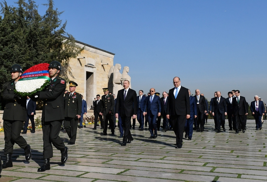 President Ilham Aliyev visited Anitkabir in Ankara VIDEO