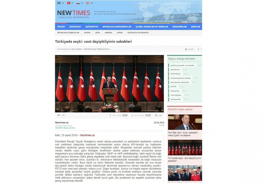 Türkiyədə seçki: vaxt dəyişikliyinin səbəbləri