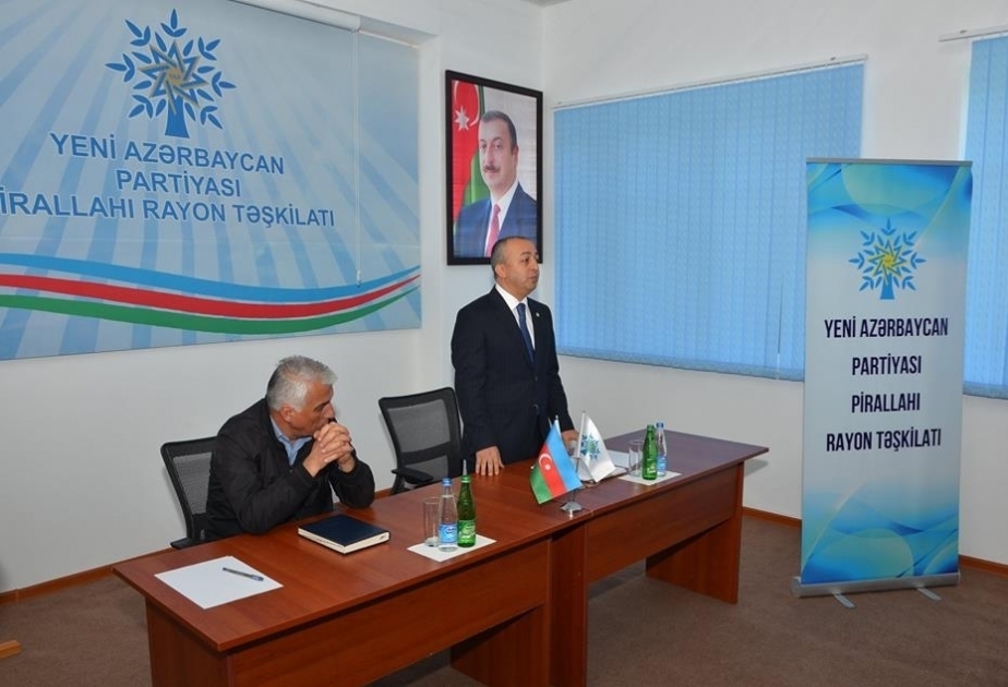 YAP Pirallahı rayon təşkilatında ərazi ilk partiya təşkilat sədrləri ilə görüş keçirilib