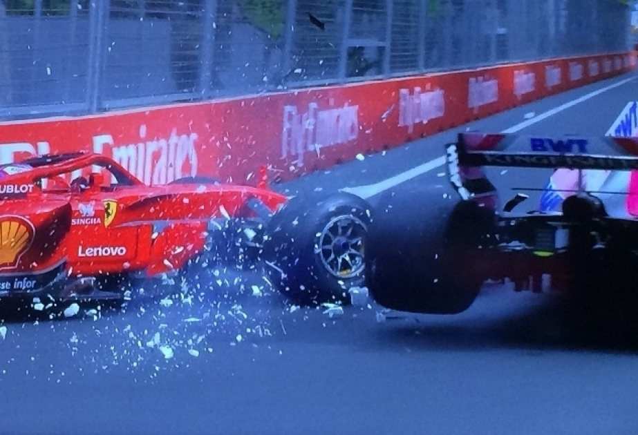 Formula 1 Azərbaycan Qran-Prisinin startında həyəcanlı anlar yaşanıb  VİDEO